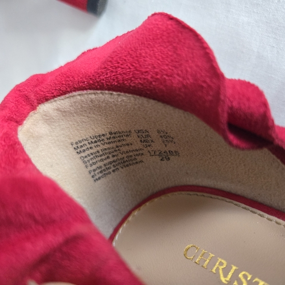 Christian Siriano Women's Red Ruffle Heels - Picture 5 of 5
